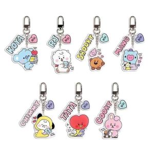 BTS Army Bangtan Boys Merch Keychain Pendant BT21 Key Ring Bagpack Keychain School Bag#1